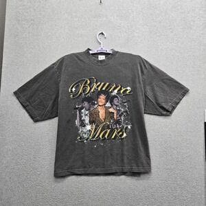 Bruno Mars Men Shirt M Gray Cutsaw Live At Tokyo Dome Japan Concert Tour